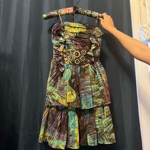 Vibrant Strapless Dress